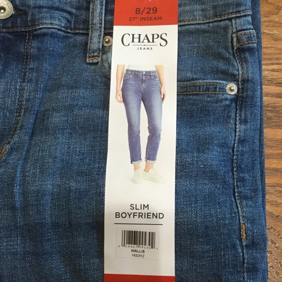 Chaps Jeans Womens Chaps Slim Boyfriend Jeans Nwt Blue Wallis